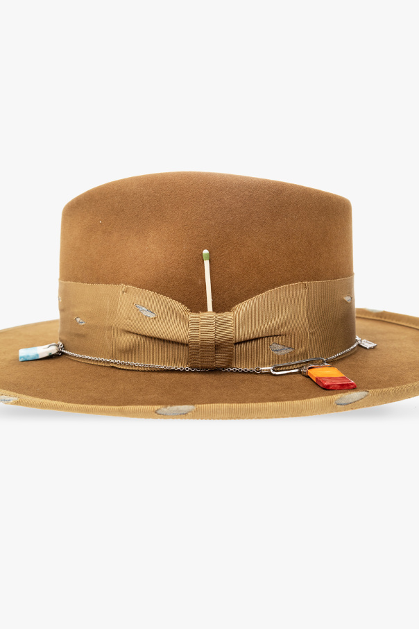 hat men s accessories Kids - Brown '677' fedora footwear hat men s accessories Kids - Brown '677' fedora footwear